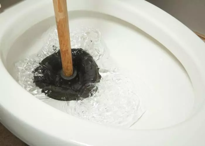 вантуз с деревянной ручкой