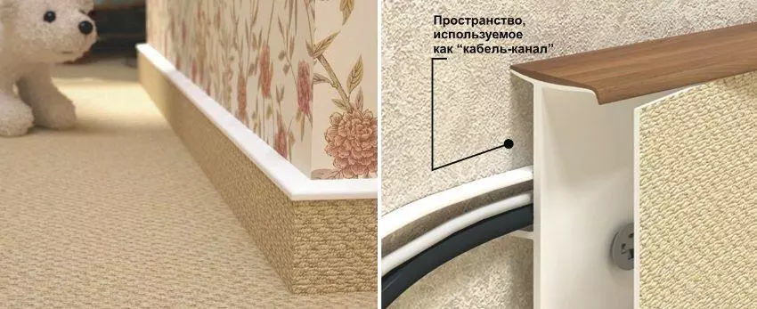 Плинтус напольный с ковролином
