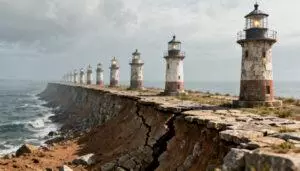 Фото маяков на трещине